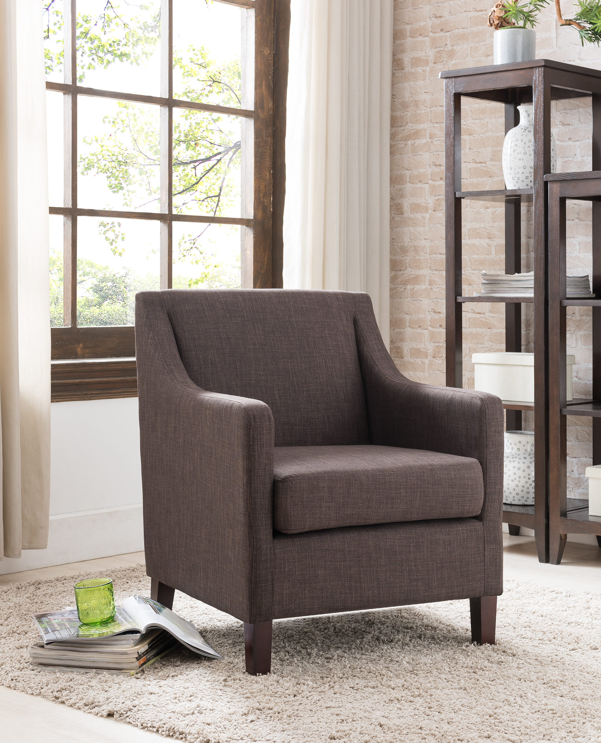 Magnelli Chocolate Accent Chair 2kfurniture